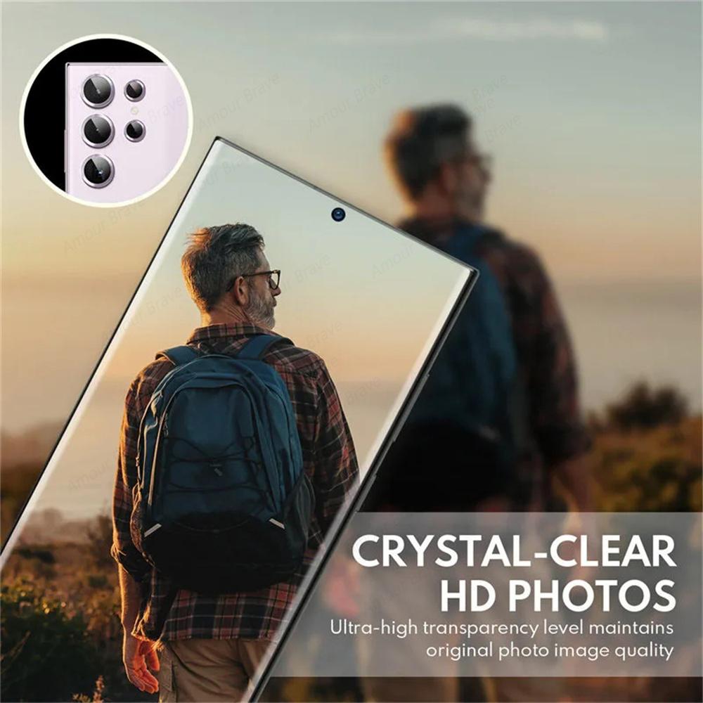 Alloy Ring Tempered Glass Lens Protector For Samsung Galaxy S26 S25 Edge S24 Ultra Plus FE HD Metal Camera Film Cover 1 Set