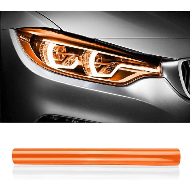 12 X 48Inch Car Light Tint Film, Cuttable&Stretchability Car Headlight Taillight Fog Light Vivid Vinyl Wrap Protector,Non-Marking Self-Adhesive