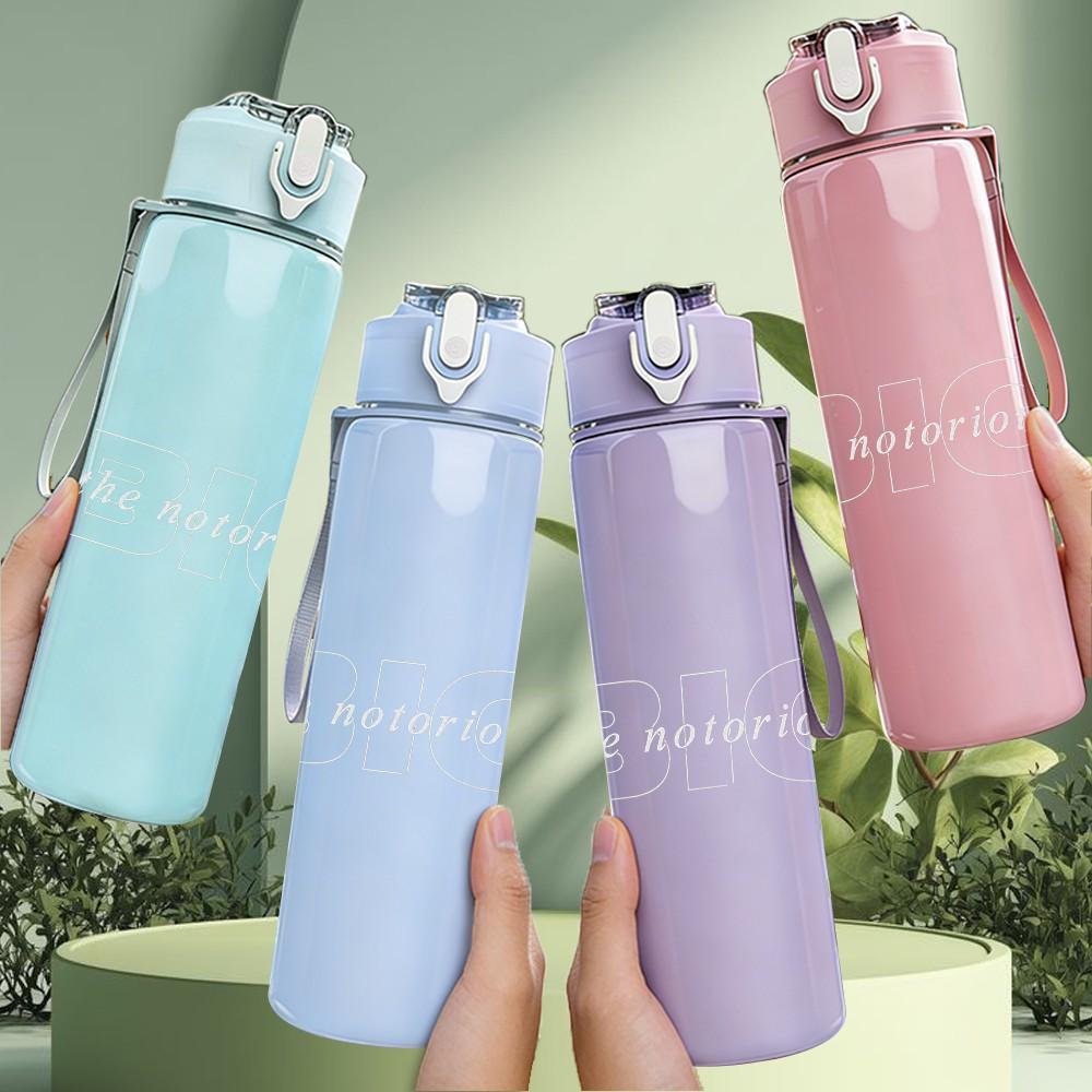 1PC Pumpkin Halloween Retro Graphic Print 750ml colorful plastic sports water bottle leakproof pop up lid with straw for outdoor work home use