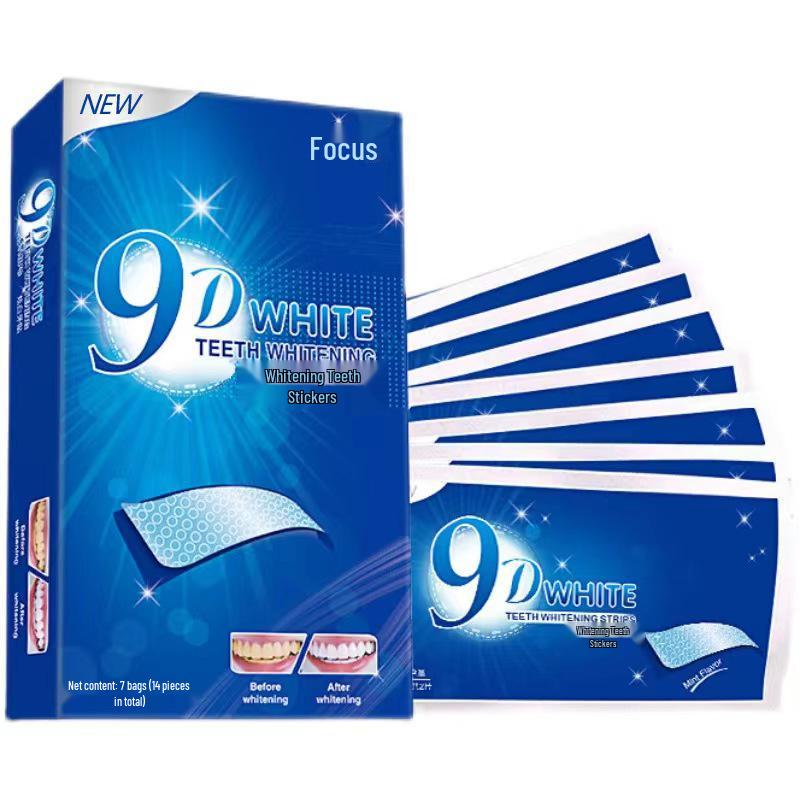 3D Whitening Tooth Strips: 7 Packs, 14 Pairs - Removes Yellowing for Brighter Smile