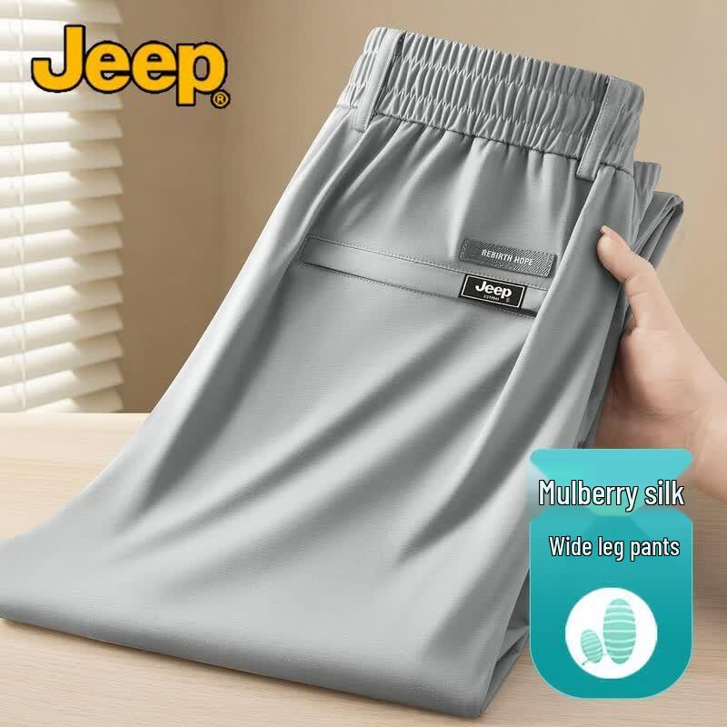 

JEEP Men s Silk Blend Straight-Leg Casual Pants 6XL