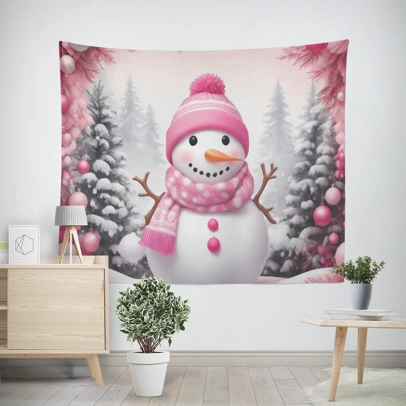 Новогодний рождественский милый узор снеговика для гостиной и спальни — фото 5