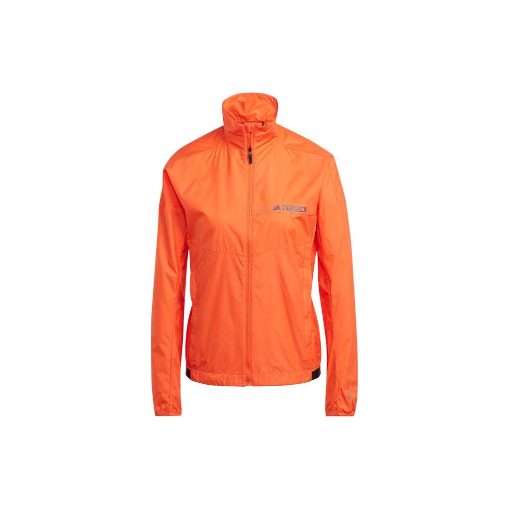 Adidas Multi Wind Jacket Solid Color Logo Outdoor Sports Jacket Women Jacket Half-Impact-Orange HZ4237