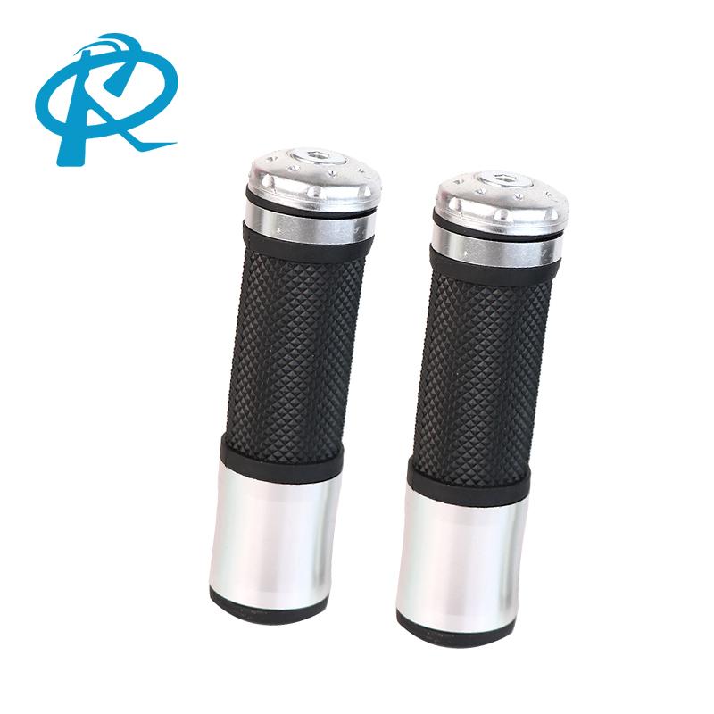 Universal Motorcycle Handlebars Grip Aluminum Alloy Anti slip Handle Cover Grip Motobike Rubber Handle Grips Motor Accessories