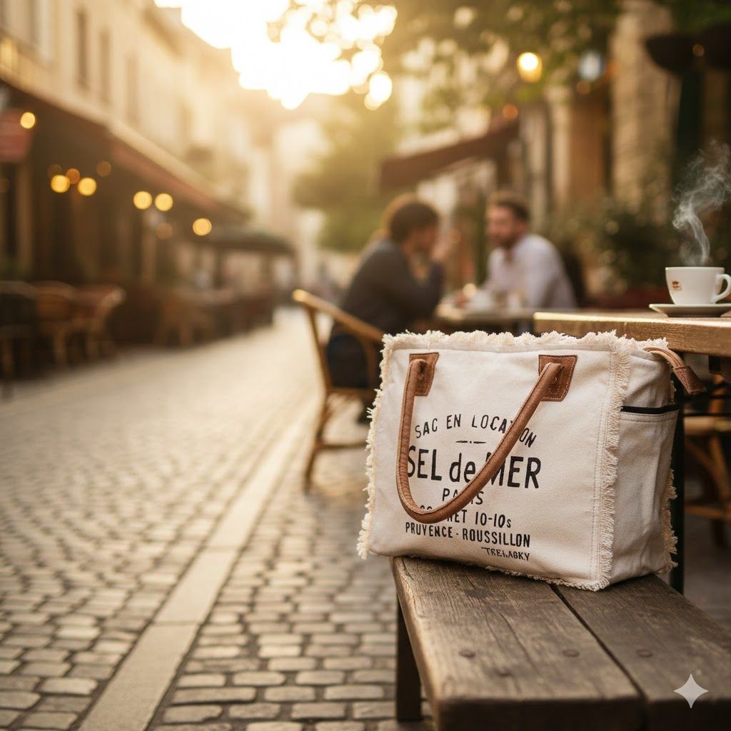 Bags Sel De Mer Upcycled Canvas Hand Bag Upcycled Canvas & Cowhide Tote Bag Radiant Upcycled Canvas Leather Bag