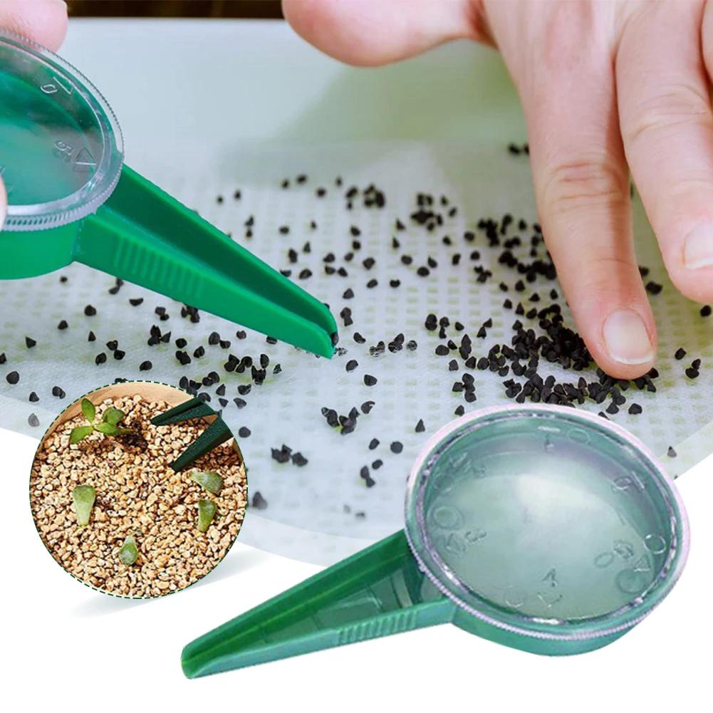 1set Mini Sowing Seed Dispenser Manual Sower Seed Spreader Handheld Seed Planter Tool 5 Different Settings Hand Mini Seeder