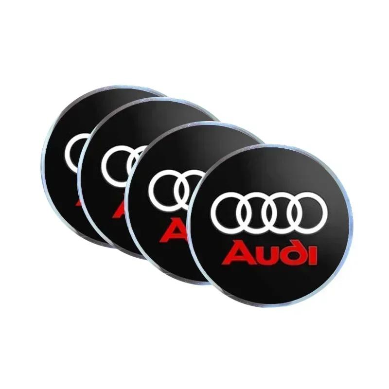 56/60/65/75mm 4pcs Car Wheel Center Hub Cap Badge Logo Sticker 8s A6 A3 A4 A5 A6 Q2L Q3 Q5 Q7 Q8 R8 S4 S8 S7 RS5 RS8 RS6s8