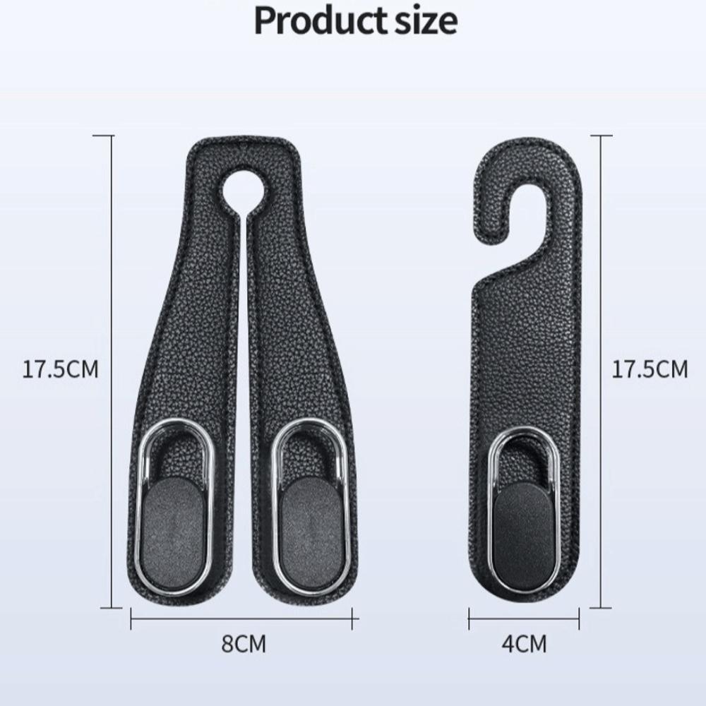 Double Hooks Car Seat Hook Leather Car Organizer Hook New Seat Back Hook  Vehicles