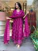 Indisk kvinnedesigner Kurta-bukse Dupatta-sett, kjole, Bollywood-topp, tunika, salwar-dress, kurta