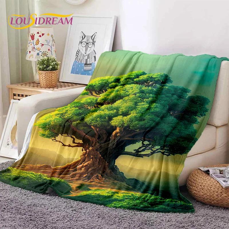 Tree of Life Nature Viking Yggdrasil Norse Soft Flannel Blankets,Throw Blanket Comfortable Blanket for Picnic Beds Home Bedroom