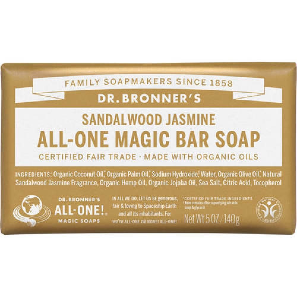 

Доктор. Мыло Bronner Magic Сандал и Жасмин 140г