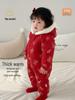 Mai Enmi'er 220g Cotton Baby New Year Jumpsuit - Autumn/Winter Thickened Red Outfit Class A Outerwear