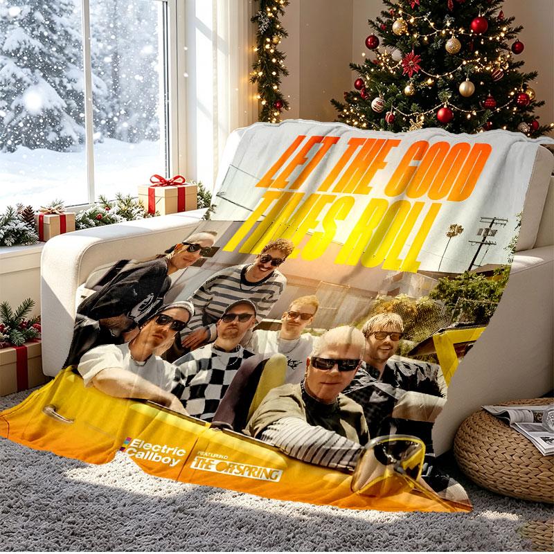 Electric Callboy Pattern Blanket for Home Decoration, Bed, Sofa, Car Travel, Camping, Suitable for All Seasons, Birthday Christmas Gift