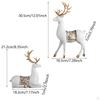 2 Deer Statues Sculptures Crafts Resin Figurines Decor Love Figures Ornaments for Office Home