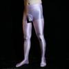 Uncle Tepi Sexy Oily, Smooth and Skin-friendly, Foot-wrapped Pantyhose Silky, High Elastic and Tight Men's Jj Leather Socks