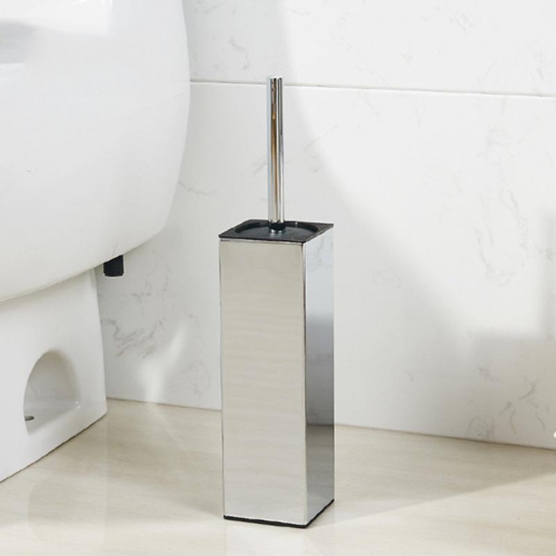 304 Stainless Steel Floor-Standing Toilet Brush with Punch-Free Wall Mount & Deodorizing Long Handle