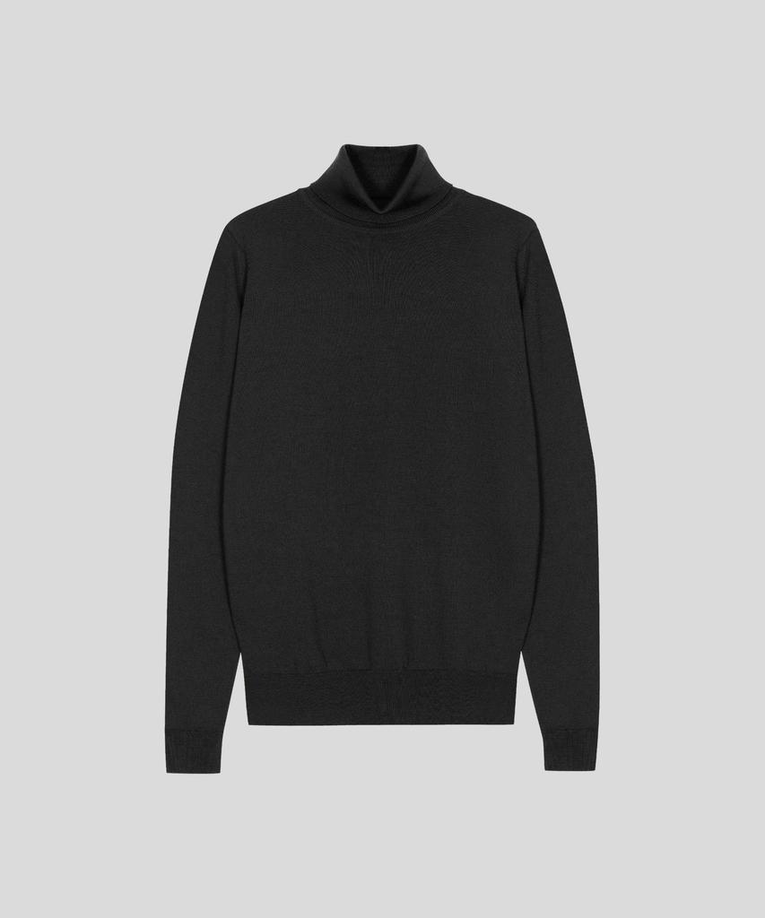 JOHN SMEDLEY Connell Extra Fine Merino Wool Standard Fit Roll-Neck Pullover Core 10 Colors (B Type)