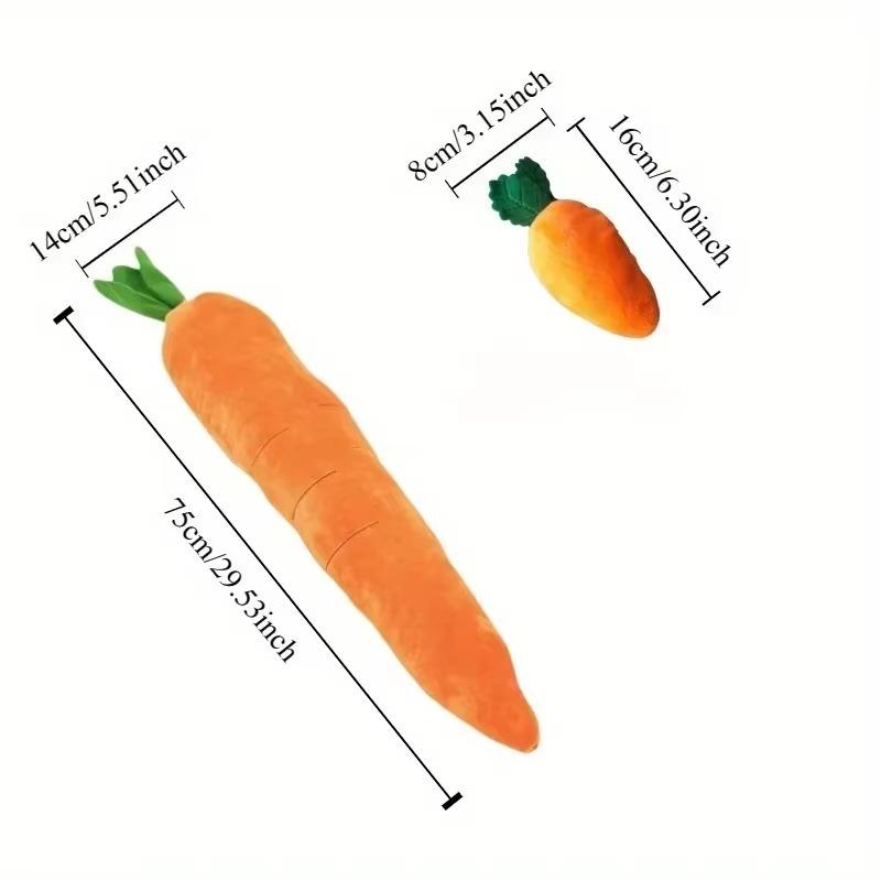 Lovely Carrot Plush Toy Squeaky Pet Chew Toy Cuddly Pillow for Pets Pet Plush Toy Puppy Plush Toys for Small Dogs