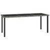 VidaXL Garden Dining Table Grey 180x70x73 Cm Woven Resin