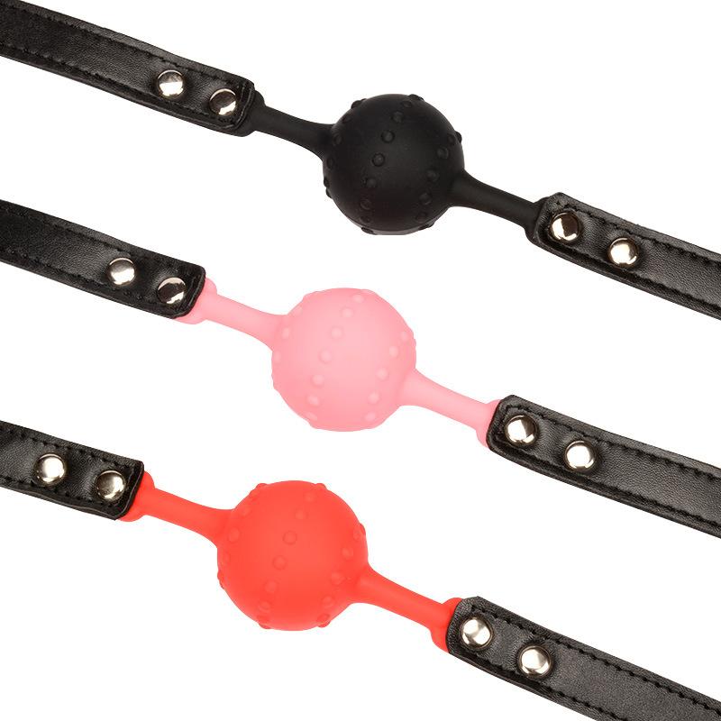 Safety Silicone Open Mouth Gag Ball With Holes Bondage Restraints Sex Toys For Women Slave Gag With Open Holes For Couples 