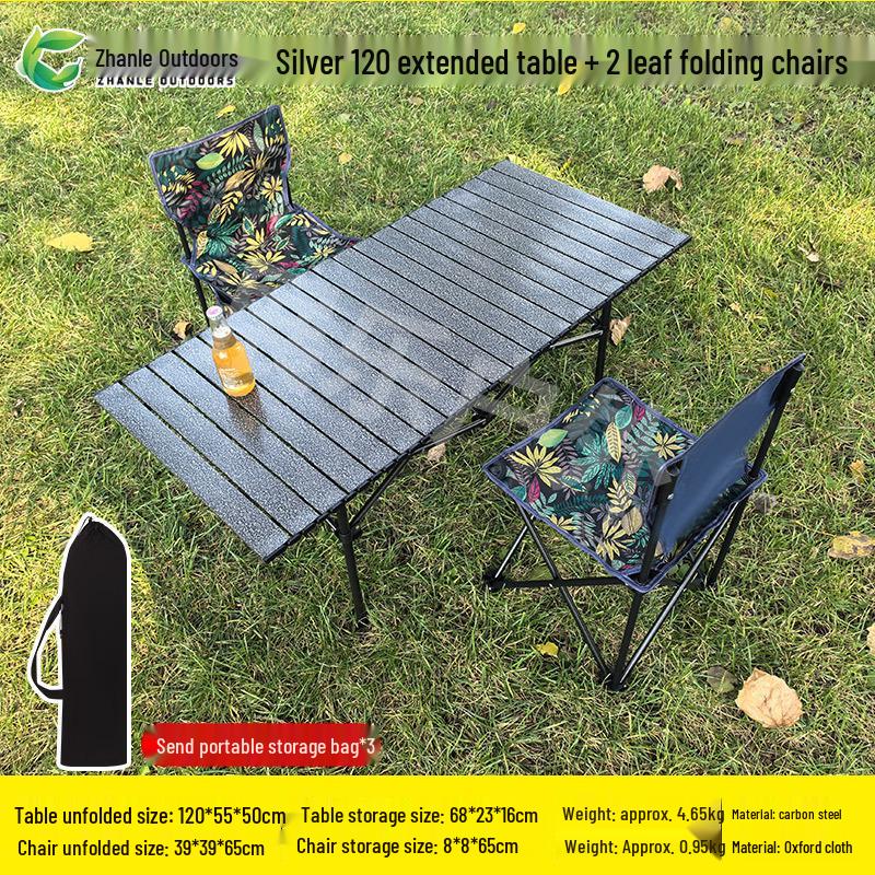 Outdoor Folding Table & Chair Set - Perfect for Leisure, Picnics, Camping, Barbecues, or Market Stalls. Portable and Compact Design.
