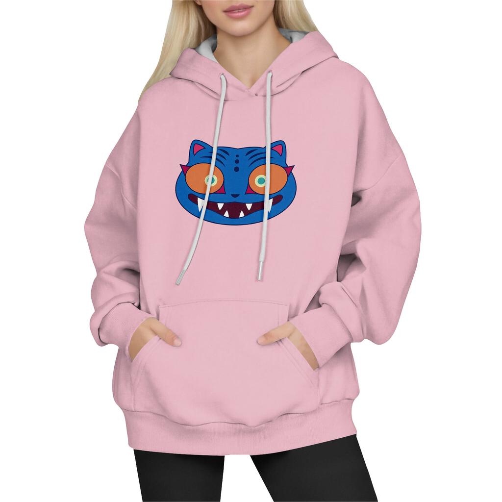 Women's Fashion Long-Sleeve Pullover Hoodie with Fun Movie-Inspired Prints