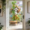 Window Decoration for Parties Hello Summer Clings Hawaiian Tropical Theme Static PVC Glass Electrostatic Cling Sticker Beach Pool Party Home