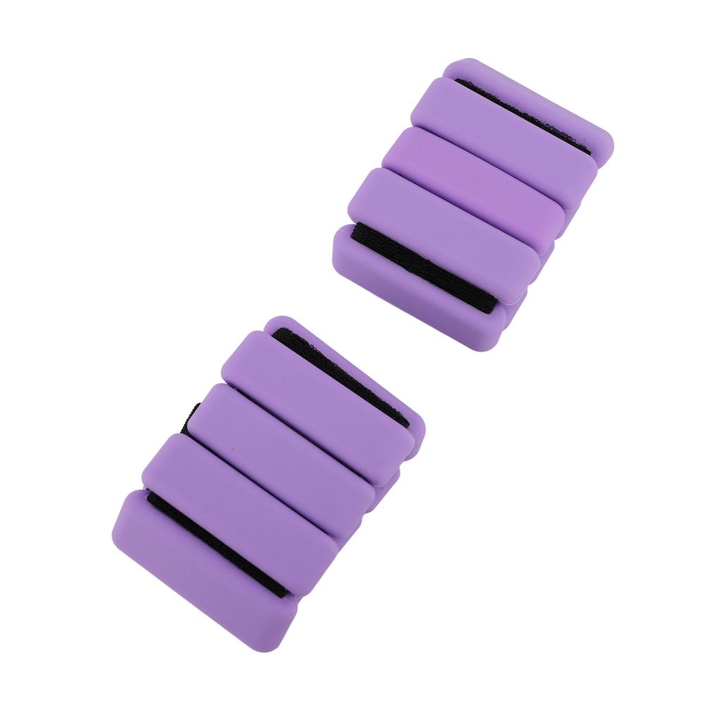 1Pair 2lb Wrist Ankle Weights Silicone Wearable Workout Weights for Exercise Running Fitness Purple