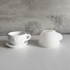Liebe Teetasse Silikonform DIY Handgemacht Gips Zement Kaffeetasse Untertasse Keramik Epoxidharzform 3D Kerzenbecherform Heimdeko