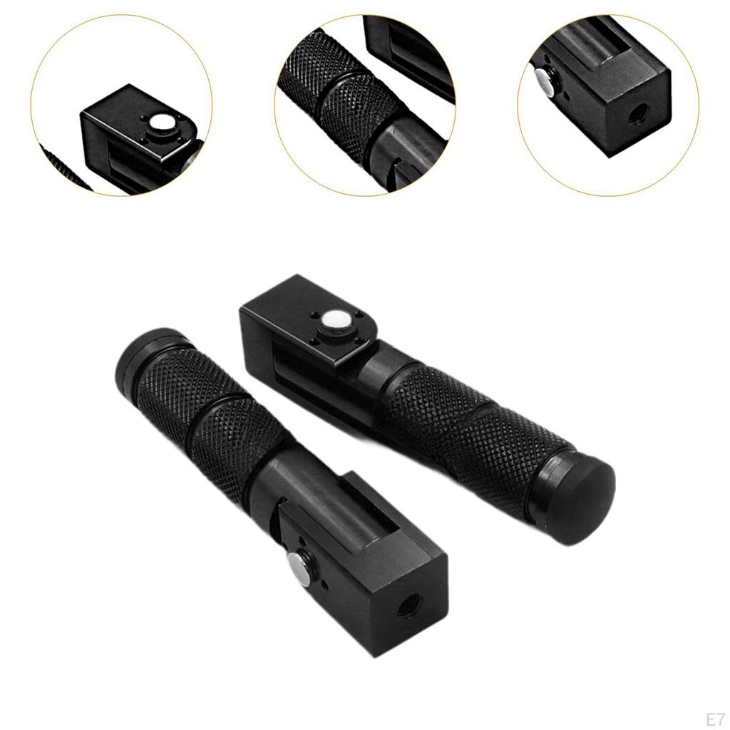 2 Pieces Motorcycle Footpegs Folding Accessories Easy Installation Lightweight Repair