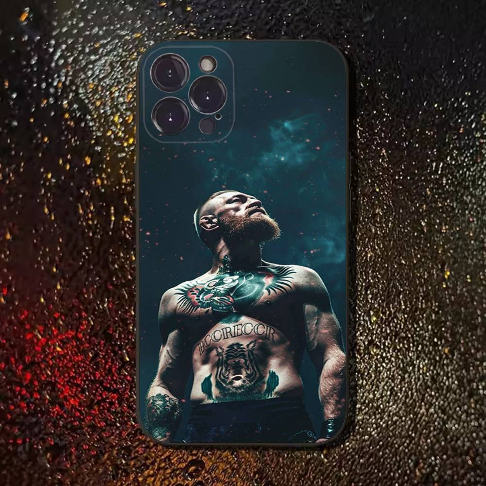 Conor McGregor Boxing Phone Case For iPhone 16,15,14,13,12,11 Plus,Pro Max,XS,X,XR,SE,Mini,8,7,Soft Silicone Black Cover