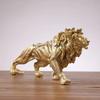 Goldener König der Löwen, Kunstharz-Ornament, für Zuhause, Büro, Schreibtisch, Tierstatue, Dekorationszubehör, Wohnzimmer, Heimdekoration, Ornament