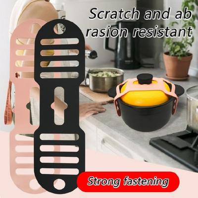 Durable Silicones Lid Securing Bands Nonslip Elastic Strap Utensils Organizers Bands For Cookware Lid