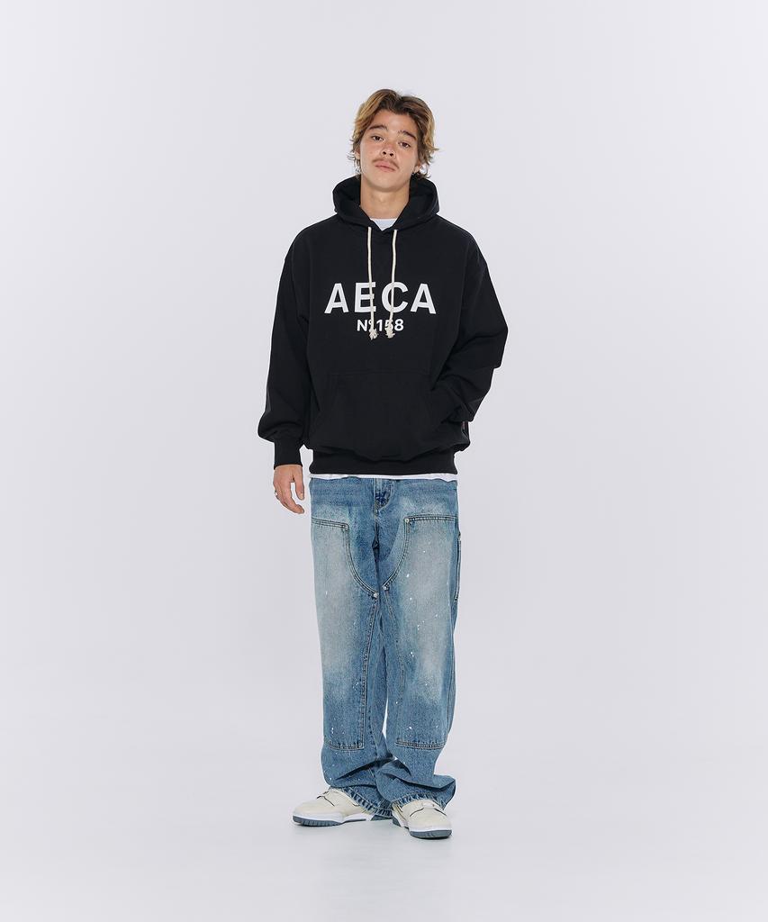 Big Logo Pullover Hoodie-Navy/White