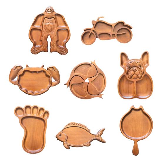 Yousheng Käsebrett Holz Charcuterie-Brett Tierförmige Vorspeisen Serviertablett für Käse Snacks Früchte