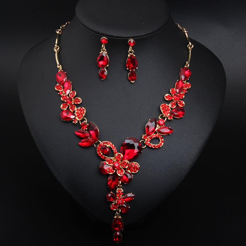 Fashion  Jewelry Set Necklace Earrings For Women Ladies