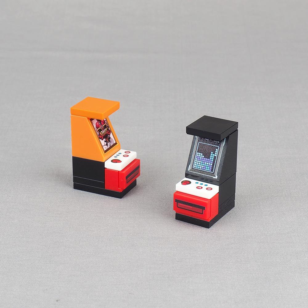 MOC 1 KS Mini arkádová herní konzole Stavebnice Sada Obrazovka pro zobrazení v místnosti Kompatibilní figurky Kostky DIY Hračky Pro děti Dárek