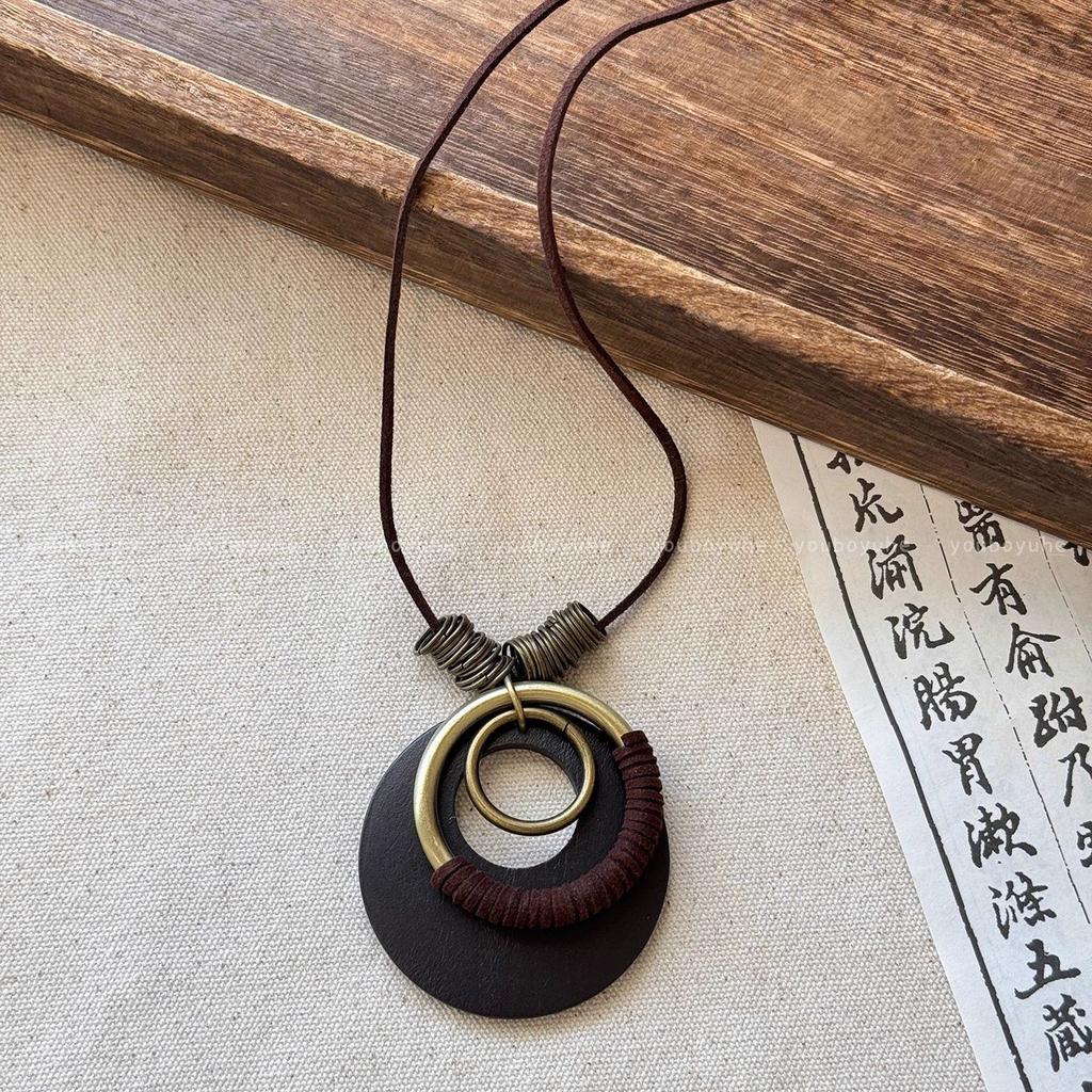 Zen pendant sweater chain women's retro ethnic style personalized lanyard necklace niche design item jewelry