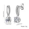 5.0mm D VVS1 Moissanite Classic Drop Earrings with GRA Certificate 925 Sterling Silver Jewelry for Women Wedding Gifts