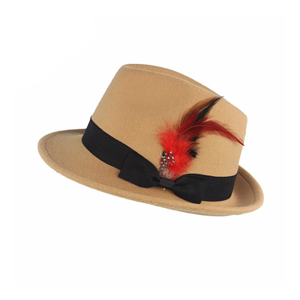 Vintage Fedora Hat Cotton Short Brim Western Cowboy Hat Versatile Trilby Top Hat for Dinner Outdoor Casual Wear