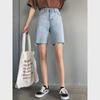 2024 Korean High-Waist Slimming Loose Straight-Leg Denim Shorts for Women