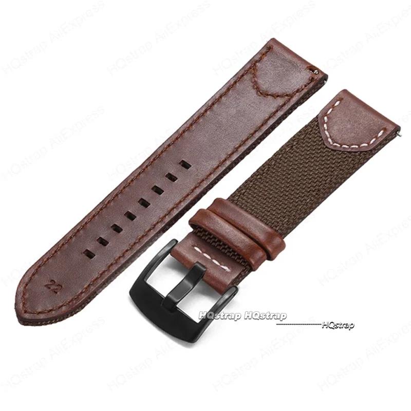 High Quality Nylon Watch Strap Quick Release 20mm 22mm for Huawei Nylon Leather Wristband Men Women Sport Waterproof Bracelet