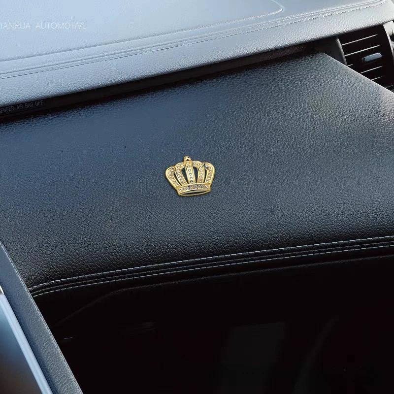 Hot Sale Fashion Metal Car Styling Decoration Stickers Crystal Crown Personality Car Body Sticker Accessories