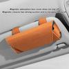 Sunglasses Case for Car Compact Leather Glasses Clip Vehicle Visor Accessories Magnetic Closure Protective Box Truck Gadgets