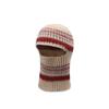 Retro Niche Balaclava Ins Women's Autumn and Winter Striped Knitted Hat Warm Ear Protection Hat and Scarf Integrated