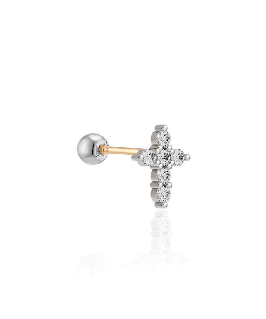 Lloyd Cross Diamond 10K Gold Piercing Lpfq2005D