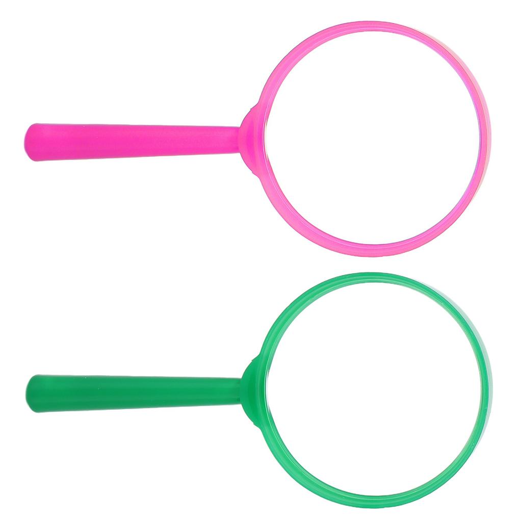 Mini Handheld Magnifier with Plastic Handle Portable Reading Magnifying Loupe for Students Children
