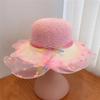 Children's Hat Women's Summer Sunscreen and Sunshade Princess Beach Travel Summer Thin Cute Sun Grass Hat