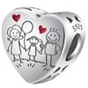 Charms Do Pandora Zawieszka Charms Serce Rodzina Charmsy Trusky