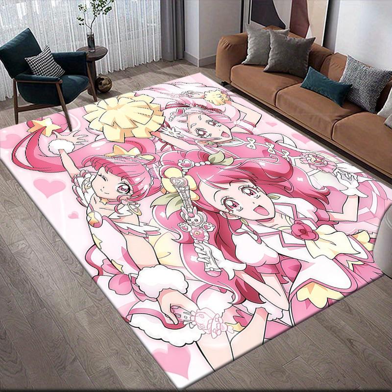 Pretty Cure Anti-Slip Rug, Rectangular Carpet for Bedroom, Sofa Area & Living Room, Perfect Home Decoration